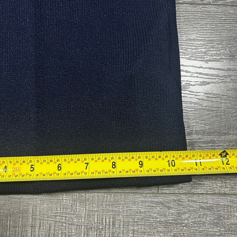 St John Evening by Marie Gray Navy Wool Blend Wide Leg Knit Pants Size 10 - Picture 7 of 8